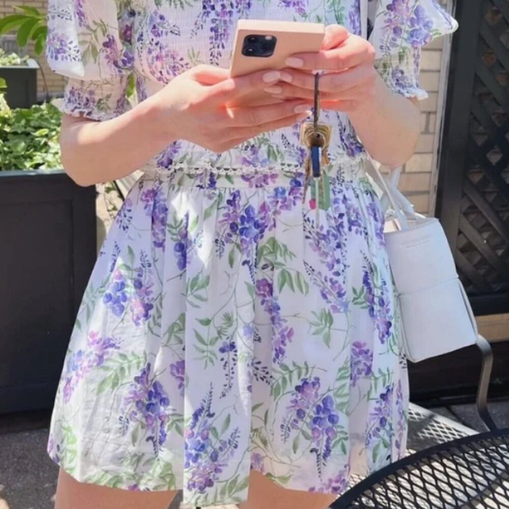 Hillhouse Home Benson Skirt in Wisteria SMALL